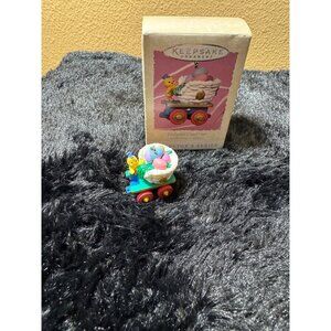 Hallmark Keepsake Ornament Cottontail Express 1997 Colorful Coal Car Collectible